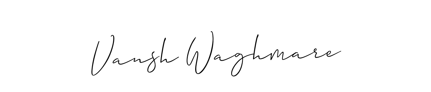 This is the best signature style for the Vansh Waghmare name. Also you like these signature font (Allison_Script). Mix name signature. Vansh Waghmare signature style 2 images and pictures png