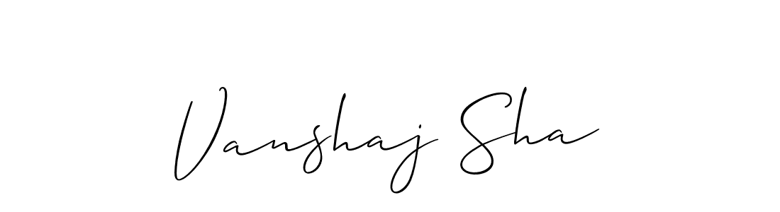 Allison_Script is a professional signature style that is perfect for those who want to add a touch of class to their signature. It is also a great choice for those who want to make their signature more unique. Get Vanshaj Sha name to fancy signature for free. Vanshaj Sha signature style 2 images and pictures png