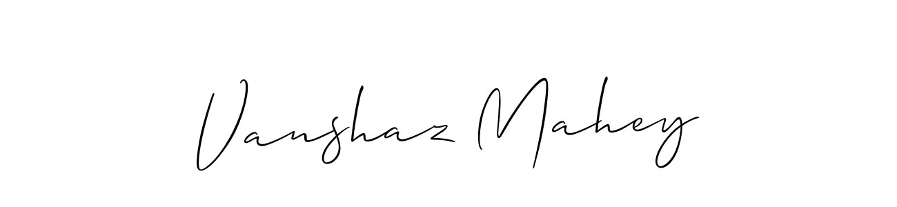You can use this online signature creator to create a handwritten signature for the name Vanshaz Mahey. This is the best online autograph maker. Vanshaz Mahey signature style 2 images and pictures png