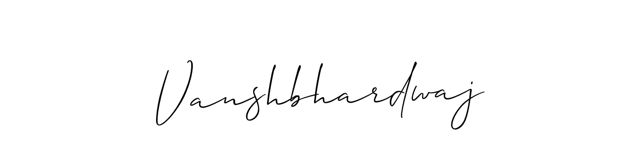 You should practise on your own different ways (Allison_Script) to write your name (Vanshbhardwaj) in signature. don't let someone else do it for you. Vanshbhardwaj signature style 2 images and pictures png