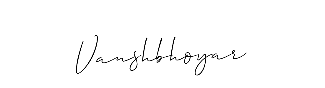 Also we have Vanshbhoyar name is the best signature style. Create professional handwritten signature collection using Allison_Script autograph style. Vanshbhoyar signature style 2 images and pictures png