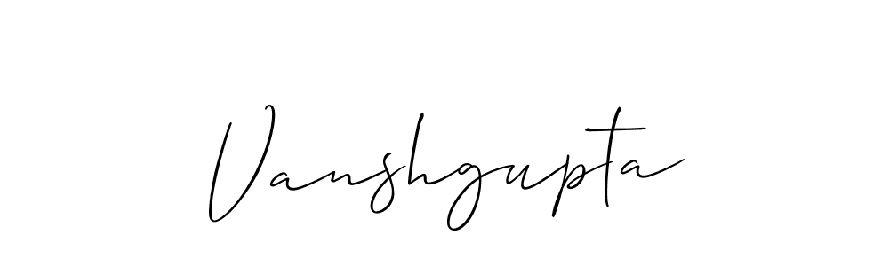 Also we have Vanshgupta name is the best signature style. Create professional handwritten signature collection using Allison_Script autograph style. Vanshgupta signature style 2 images and pictures png
