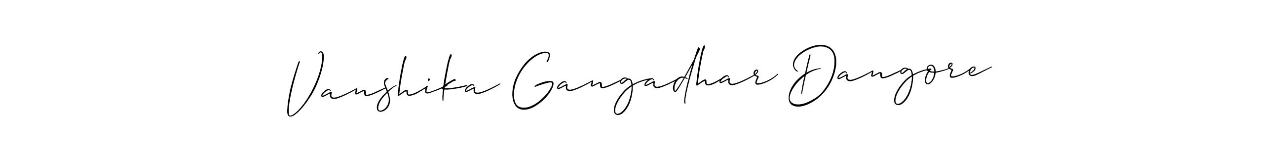 See photos of Vanshika Gangadhar Dangore official signature by Spectra . Check more albums & portfolios. Read reviews & check more about Allison_Script font. Vanshika Gangadhar Dangore signature style 2 images and pictures png