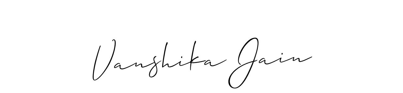 Once you've used our free online signature maker to create your best signature Allison_Script style, it's time to enjoy all of the benefits that Vanshika Jain name signing documents. Vanshika Jain signature style 2 images and pictures png