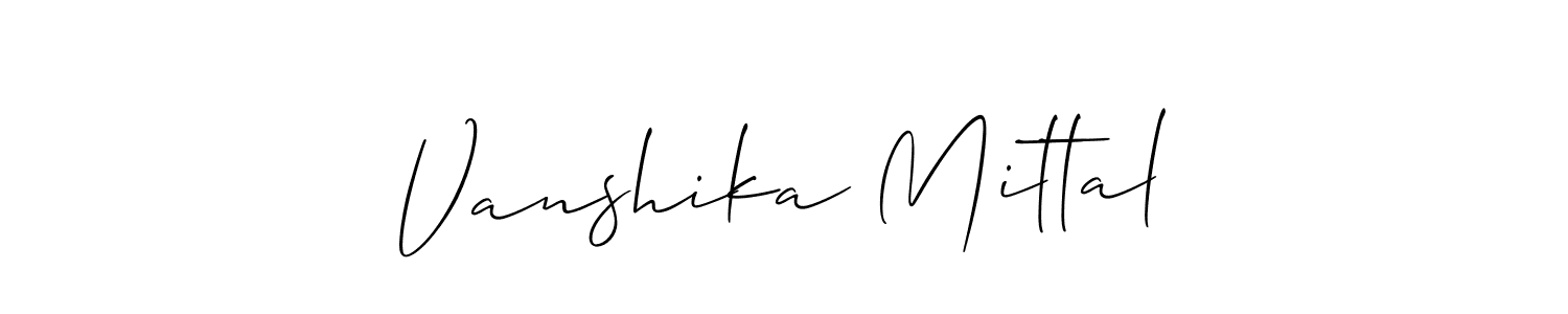 How to Draw Vanshika Mittal signature style? Allison_Script is a latest design signature styles for name Vanshika Mittal. Vanshika Mittal signature style 2 images and pictures png