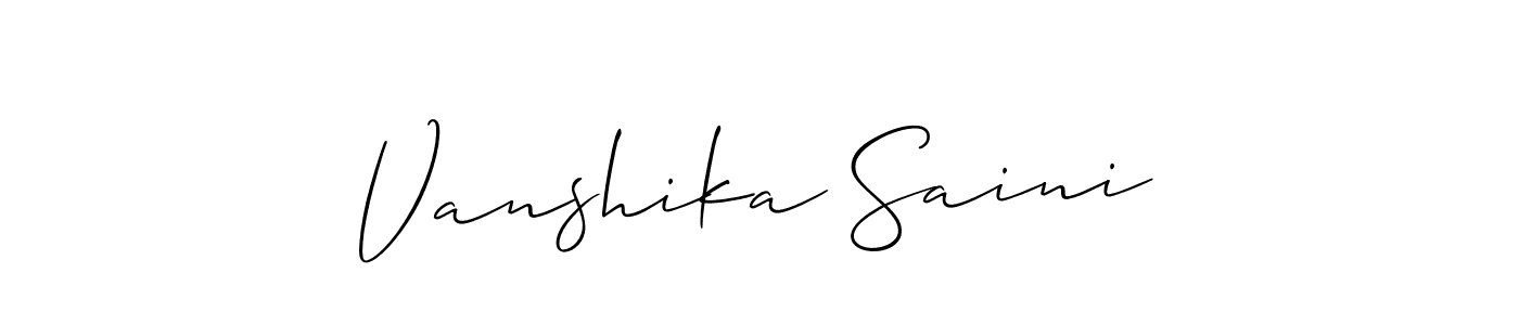 You can use this online signature creator to create a handwritten signature for the name Vanshika Saini. This is the best online autograph maker. Vanshika Saini signature style 2 images and pictures png