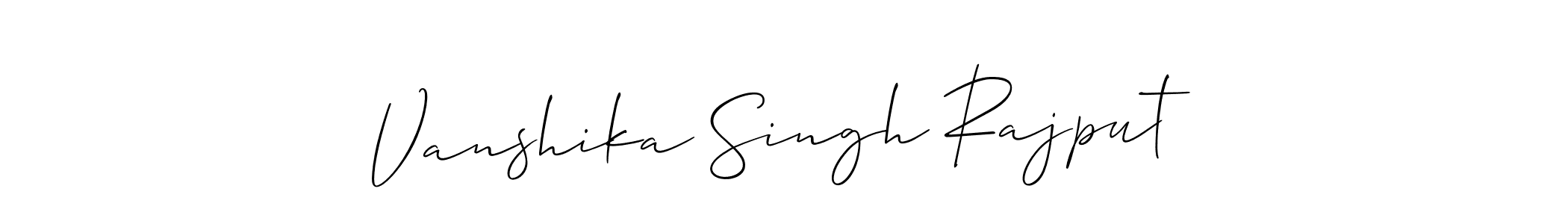 It looks lik you need a new signature style for name Vanshika Singh Rajput. Design unique handwritten (Allison_Script) signature with our free signature maker in just a few clicks. Vanshika Singh Rajput signature style 2 images and pictures png