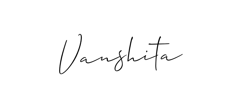 Make a beautiful signature design for name Vanshita. Use this online signature maker to create a handwritten signature for free. Vanshita signature style 2 images and pictures png