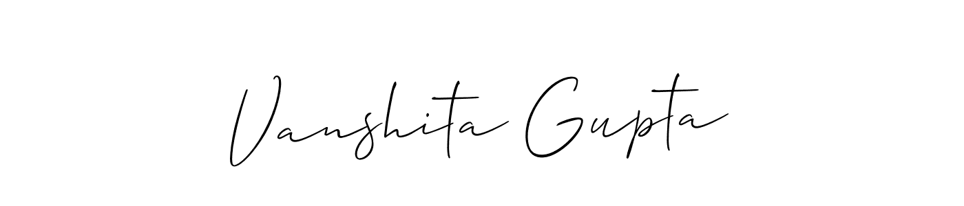 You should practise on your own different ways (Allison_Script) to write your name (Vanshita Gupta) in signature. don't let someone else do it for you. Vanshita Gupta signature style 2 images and pictures png