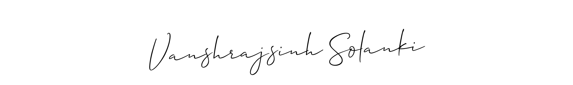 Also You can easily find your signature by using the search form. We will create Vanshrajsinh Solanki name handwritten signature images for you free of cost using Allison_Script sign style. Vanshrajsinh Solanki signature style 2 images and pictures png