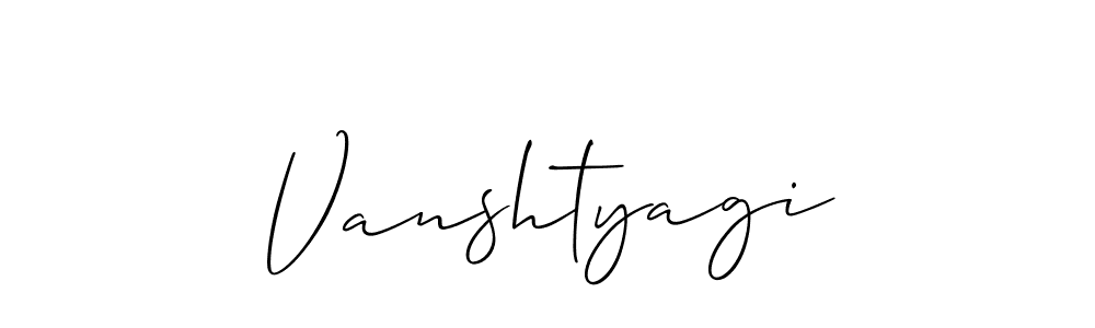 It looks lik you need a new signature style for name Vanshtyagi. Design unique handwritten (Allison_Script) signature with our free signature maker in just a few clicks. Vanshtyagi signature style 2 images and pictures png