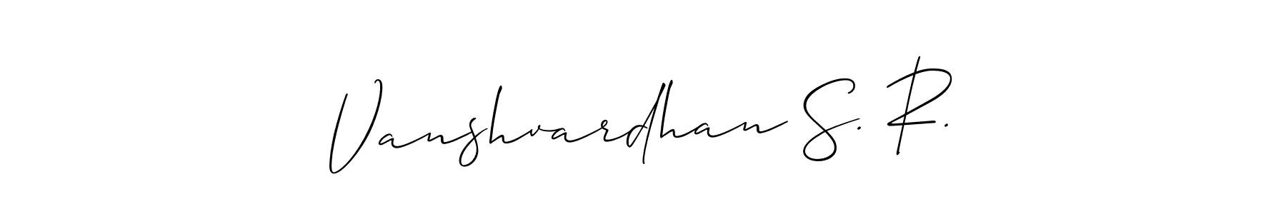 Also You can easily find your signature by using the search form. We will create Vanshvardhan S. R. name handwritten signature images for you free of cost using Allison_Script sign style. Vanshvardhan S. R. signature style 2 images and pictures png