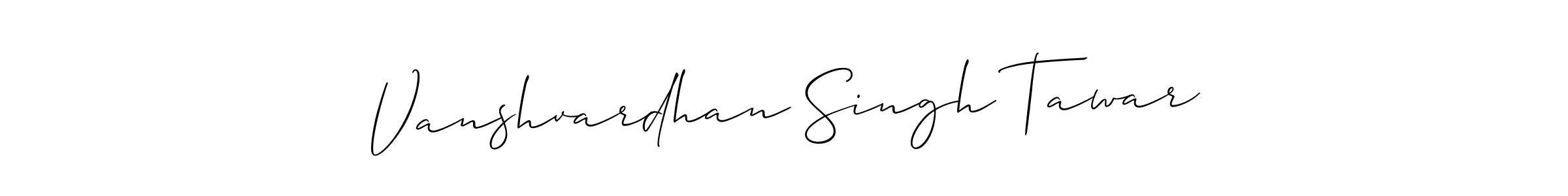 Also You can easily find your signature by using the search form. We will create Vanshvardhan Singh Tawar name handwritten signature images for you free of cost using Allison_Script sign style. Vanshvardhan Singh Tawar signature style 2 images and pictures png