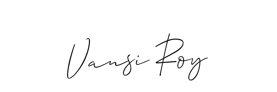 Also we have Vansi Roy name is the best signature style. Create professional handwritten signature collection using Allison_Script autograph style. Vansi Roy signature style 2 images and pictures png