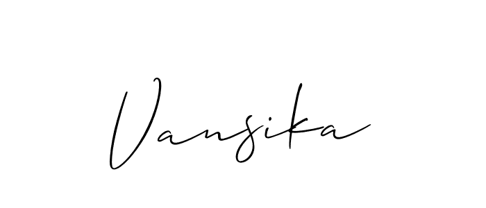 Make a short Vansika signature style. Manage your documents anywhere anytime using Allison_Script. Create and add eSignatures, submit forms, share and send files easily. Vansika signature style 2 images and pictures png