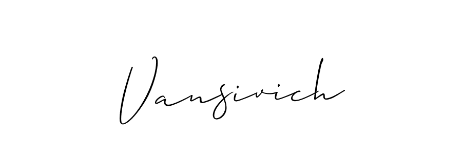 if you are searching for the best signature style for your name Vansivich. so please give up your signature search. here we have designed multiple signature styles  using Allison_Script. Vansivich signature style 2 images and pictures png