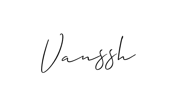 Create a beautiful signature design for name Vanssh. With this signature (Allison_Script) fonts, you can make a handwritten signature for free. Vanssh signature style 2 images and pictures png