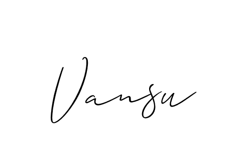 Also You can easily find your signature by using the search form. We will create Vansu name handwritten signature images for you free of cost using Allison_Script sign style. Vansu signature style 2 images and pictures png