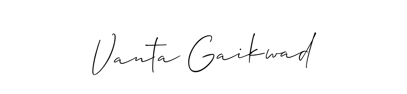 Also we have Vanta Gaikwad name is the best signature style. Create professional handwritten signature collection using Allison_Script autograph style. Vanta Gaikwad signature style 2 images and pictures png