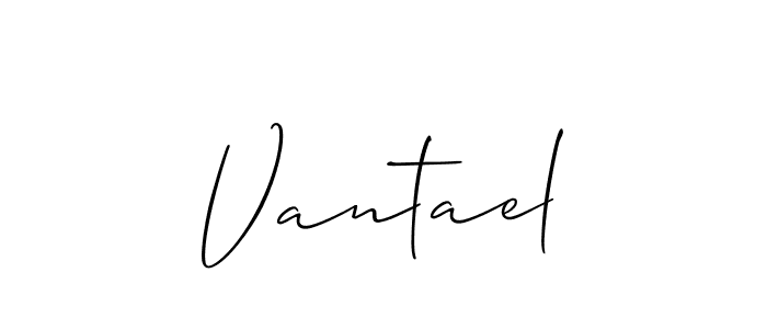 Design your own signature with our free online signature maker. With this signature software, you can create a handwritten (Allison_Script) signature for name Vantael. Vantael signature style 2 images and pictures png