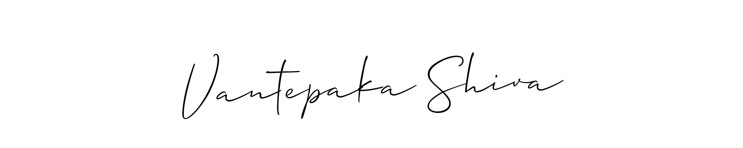 Similarly Allison_Script is the best handwritten signature design. Signature creator online .You can use it as an online autograph creator for name Vantepaka Shiva. Vantepaka Shiva signature style 2 images and pictures png