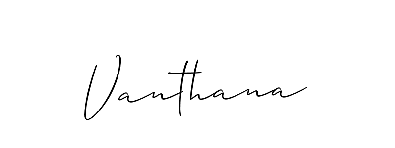 How to Draw Vanthana signature style? Allison_Script is a latest design signature styles for name Vanthana. Vanthana signature style 2 images and pictures png