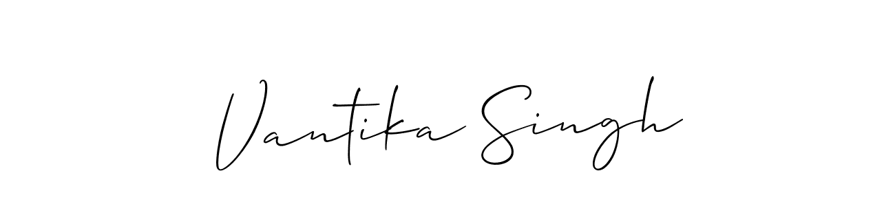 Create a beautiful signature design for name Vantika Singh. With this signature (Allison_Script) fonts, you can make a handwritten signature for free. Vantika Singh signature style 2 images and pictures png