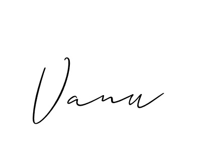 How to make Vanu name signature. Use Allison_Script style for creating short signs online. This is the latest handwritten sign. Vanu signature style 2 images and pictures png