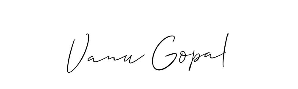 How to make Vanu Gopal signature? Allison_Script is a professional autograph style. Create handwritten signature for Vanu Gopal name. Vanu Gopal signature style 2 images and pictures png