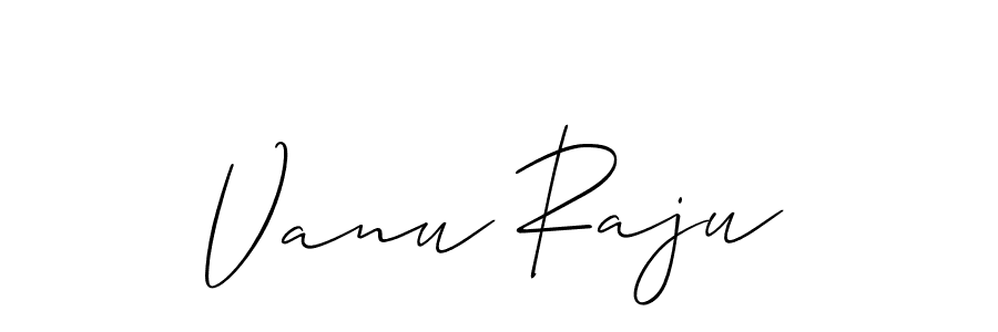 Use a signature maker to create a handwritten signature online. With this signature software, you can design (Allison_Script) your own signature for name Vanu Raju. Vanu Raju signature style 2 images and pictures png