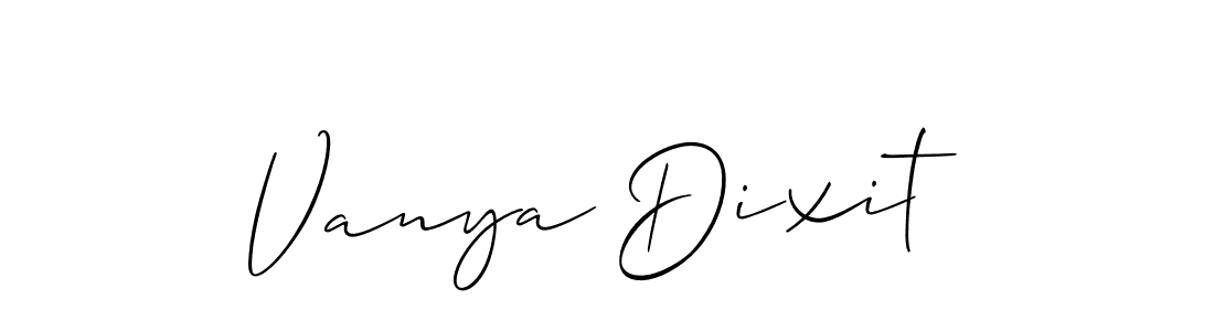 Also You can easily find your signature by using the search form. We will create Vanya Dixit name handwritten signature images for you free of cost using Allison_Script sign style. Vanya Dixit signature style 2 images and pictures png