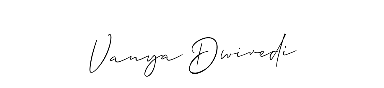 Also we have Vanya Dwivedi name is the best signature style. Create professional handwritten signature collection using Allison_Script autograph style. Vanya Dwivedi signature style 2 images and pictures png