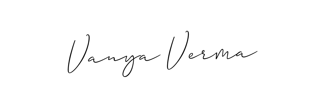Make a beautiful signature design for name Vanya Verma. Use this online signature maker to create a handwritten signature for free. Vanya Verma signature style 2 images and pictures png