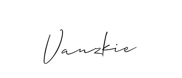 Also You can easily find your signature by using the search form. We will create Vanzkie name handwritten signature images for you free of cost using Allison_Script sign style. Vanzkie signature style 2 images and pictures png