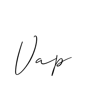 It looks lik you need a new signature style for name Vap. Design unique handwritten (Allison_Script) signature with our free signature maker in just a few clicks. Vap signature style 2 images and pictures png