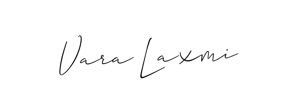 Vara Laxmi stylish signature style. Best Handwritten Sign (Allison_Script) for my name. Handwritten Signature Collection Ideas for my name Vara Laxmi. Vara Laxmi signature style 2 images and pictures png