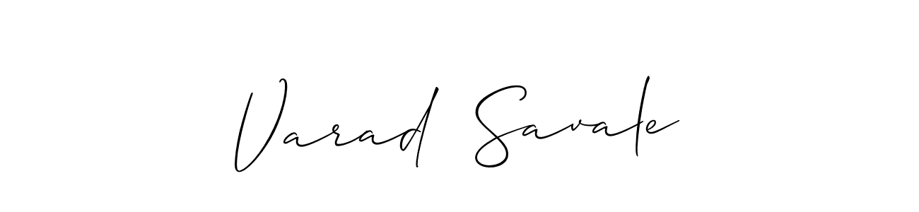 Create a beautiful signature design for name Varad  Savale. With this signature (Allison_Script) fonts, you can make a handwritten signature for free. Varad  Savale signature style 2 images and pictures png