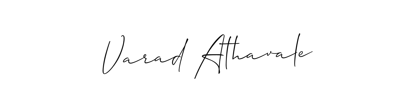 Make a short Varad Athavale signature style. Manage your documents anywhere anytime using Allison_Script. Create and add eSignatures, submit forms, share and send files easily. Varad Athavale signature style 2 images and pictures png