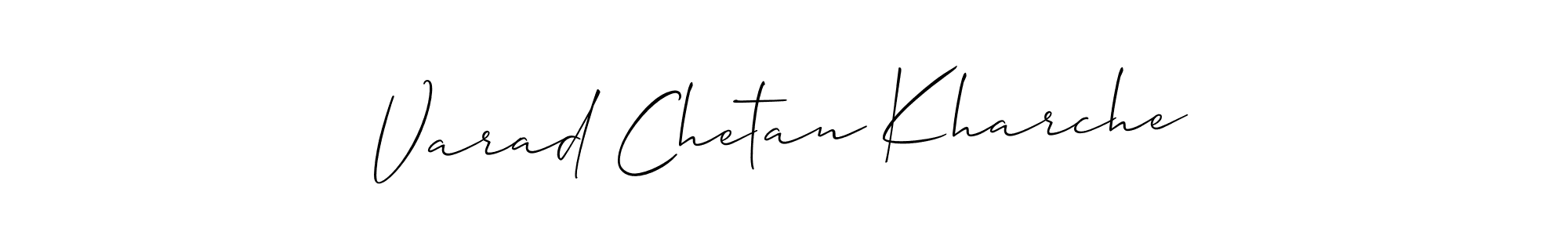 How to make Varad Chetan Kharche name signature. Use Allison_Script style for creating short signs online. This is the latest handwritten sign. Varad Chetan Kharche signature style 2 images and pictures png