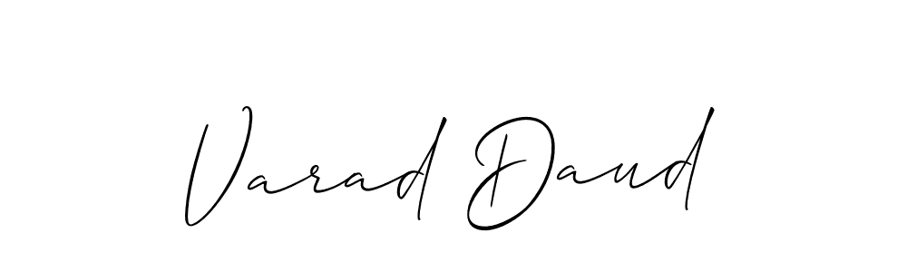 if you are searching for the best signature style for your name Varad Daud. so please give up your signature search. here we have designed multiple signature styles  using Allison_Script. Varad Daud signature style 2 images and pictures png