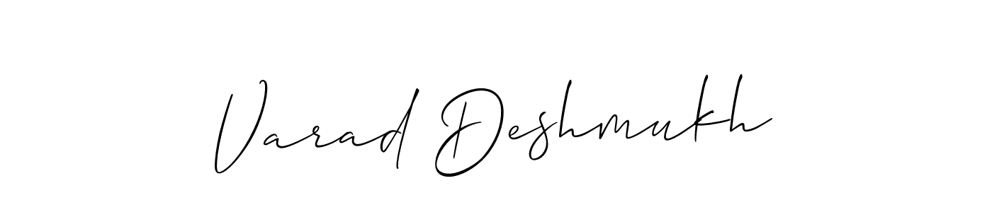 Also we have Varad Deshmukh name is the best signature style. Create professional handwritten signature collection using Allison_Script autograph style. Varad Deshmukh signature style 2 images and pictures png
