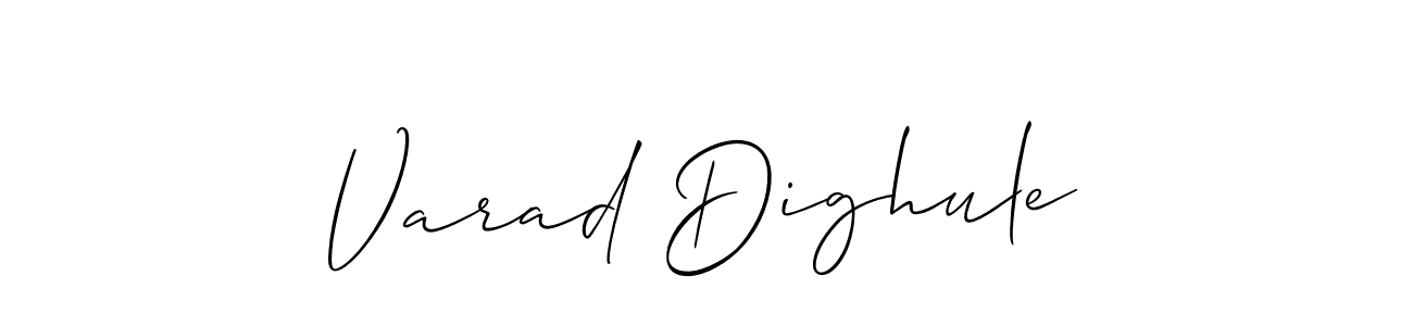 Design your own signature with our free online signature maker. With this signature software, you can create a handwritten (Allison_Script) signature for name Varad Dighule. Varad Dighule signature style 2 images and pictures png