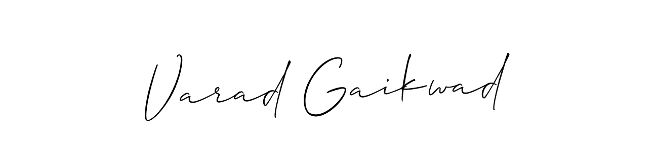 Create a beautiful signature design for name Varad Gaikwad. With this signature (Allison_Script) fonts, you can make a handwritten signature for free. Varad Gaikwad signature style 2 images and pictures png