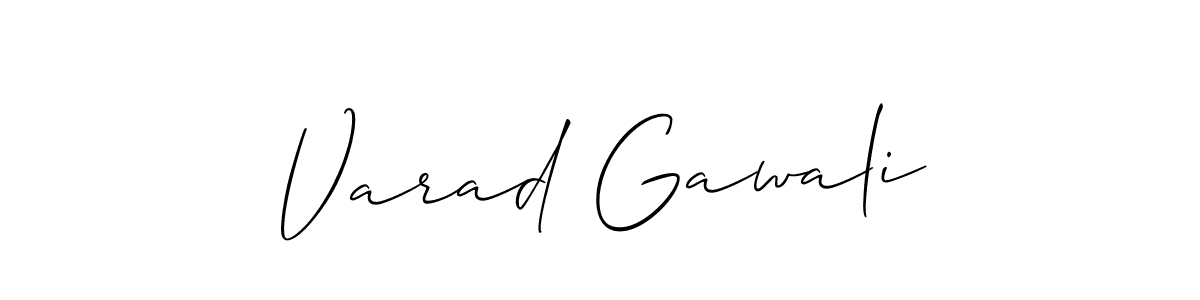 Make a short Varad Gawali signature style. Manage your documents anywhere anytime using Allison_Script. Create and add eSignatures, submit forms, share and send files easily. Varad Gawali signature style 2 images and pictures png