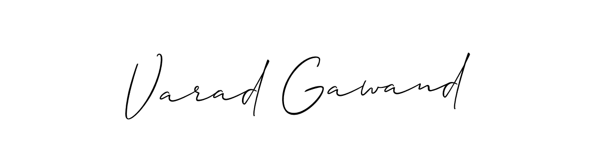 Varad Gawand stylish signature style. Best Handwritten Sign (Allison_Script) for my name. Handwritten Signature Collection Ideas for my name Varad Gawand. Varad Gawand signature style 2 images and pictures png