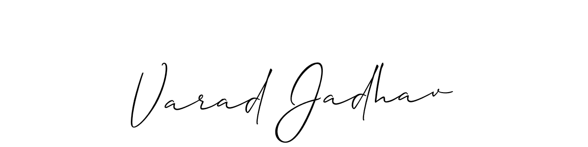 Similarly Allison_Script is the best handwritten signature design. Signature creator online .You can use it as an online autograph creator for name Varad Jadhav. Varad Jadhav signature style 2 images and pictures png
