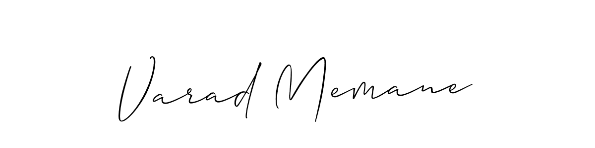 It looks lik you need a new signature style for name Varad Memane. Design unique handwritten (Allison_Script) signature with our free signature maker in just a few clicks. Varad Memane signature style 2 images and pictures png