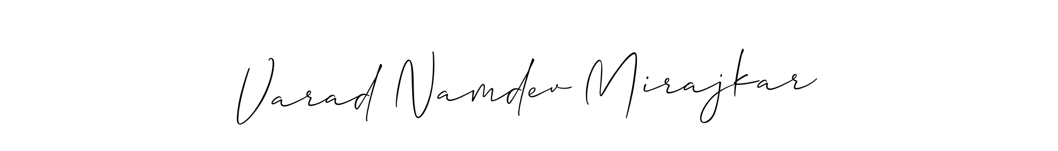 Use a signature maker to create a handwritten signature online. With this signature software, you can design (Allison_Script) your own signature for name Varad Namdev Mirajkar. Varad Namdev Mirajkar signature style 2 images and pictures png