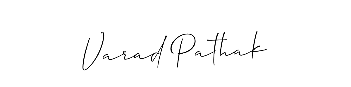 Also You can easily find your signature by using the search form. We will create Varad Pathak name handwritten signature images for you free of cost using Allison_Script sign style. Varad Pathak signature style 2 images and pictures png