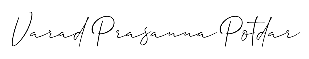 A dynamic signature style for Varad Prasanna Potdar using Allison_Script script. Designed to look authentic, handwritten, and professional. Varad Prasanna Potdar signature style 2 images and pictures png